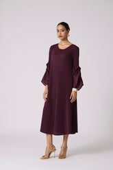 Meredith Dress - Wine Purple